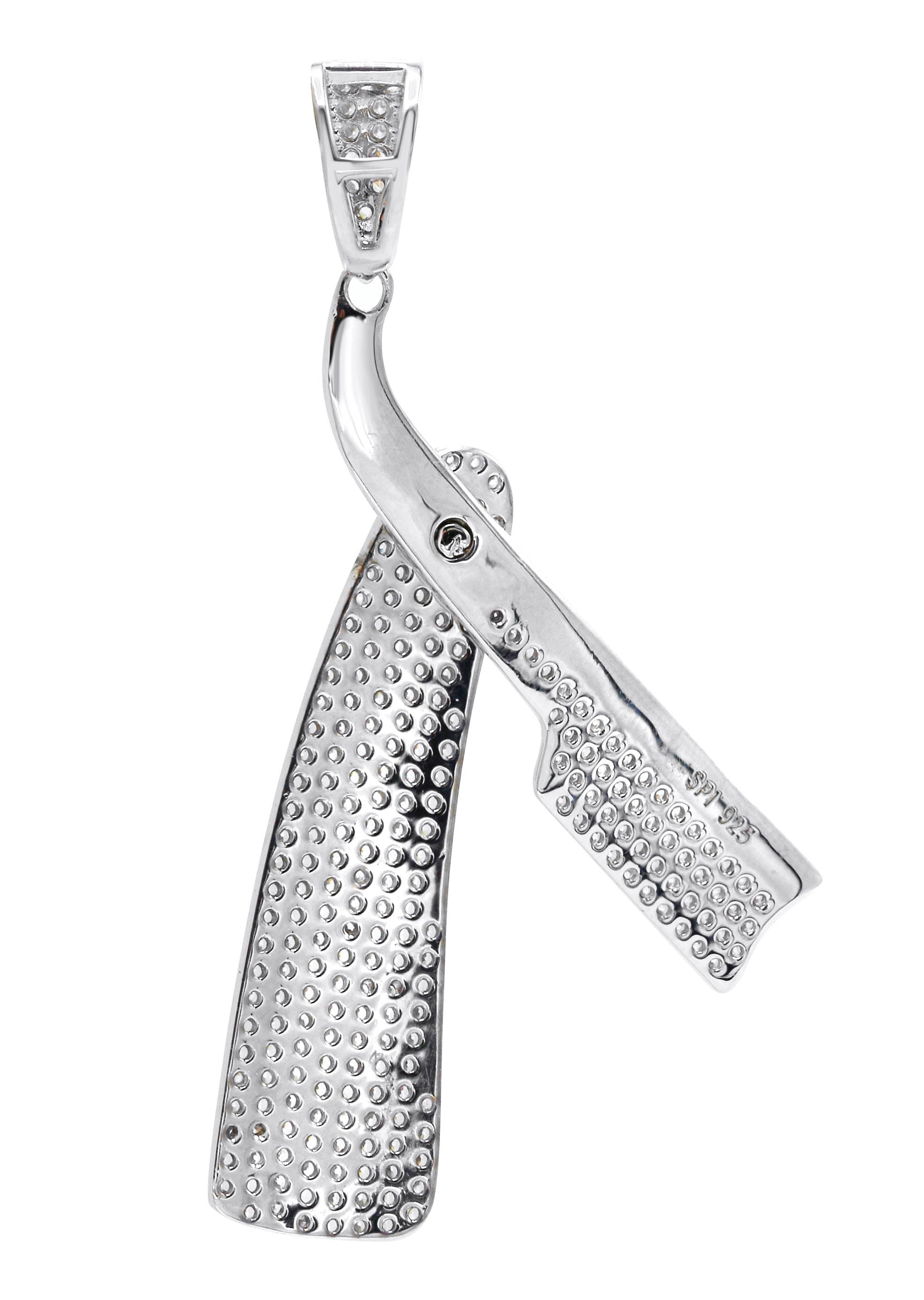 Silver Pendant - Silver Barber Razor Pendant | Appx 6.8 Grams