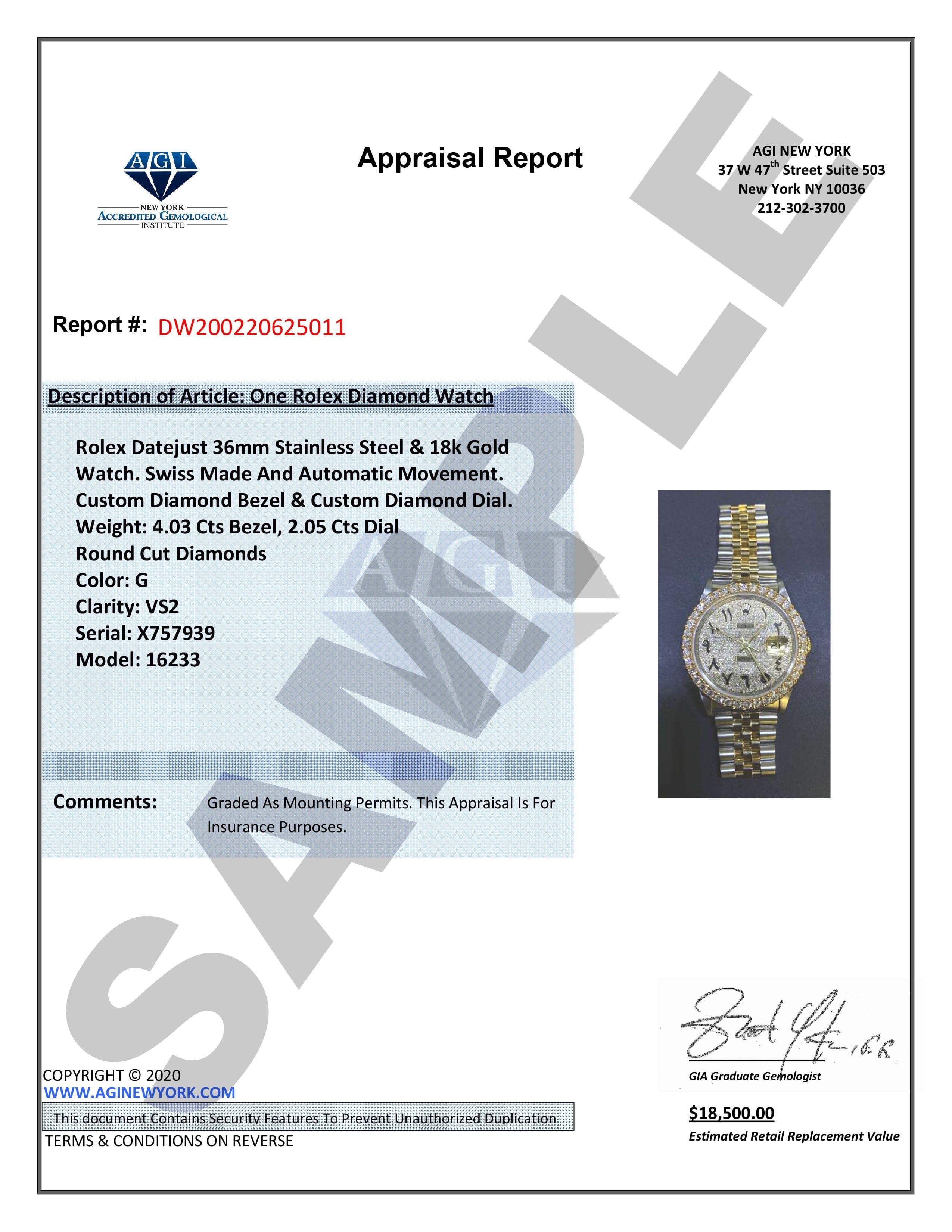 Rolex Datejust II Watch | 41 MM | Custom Violet Roman Diamond Dial | Jubilee Band
