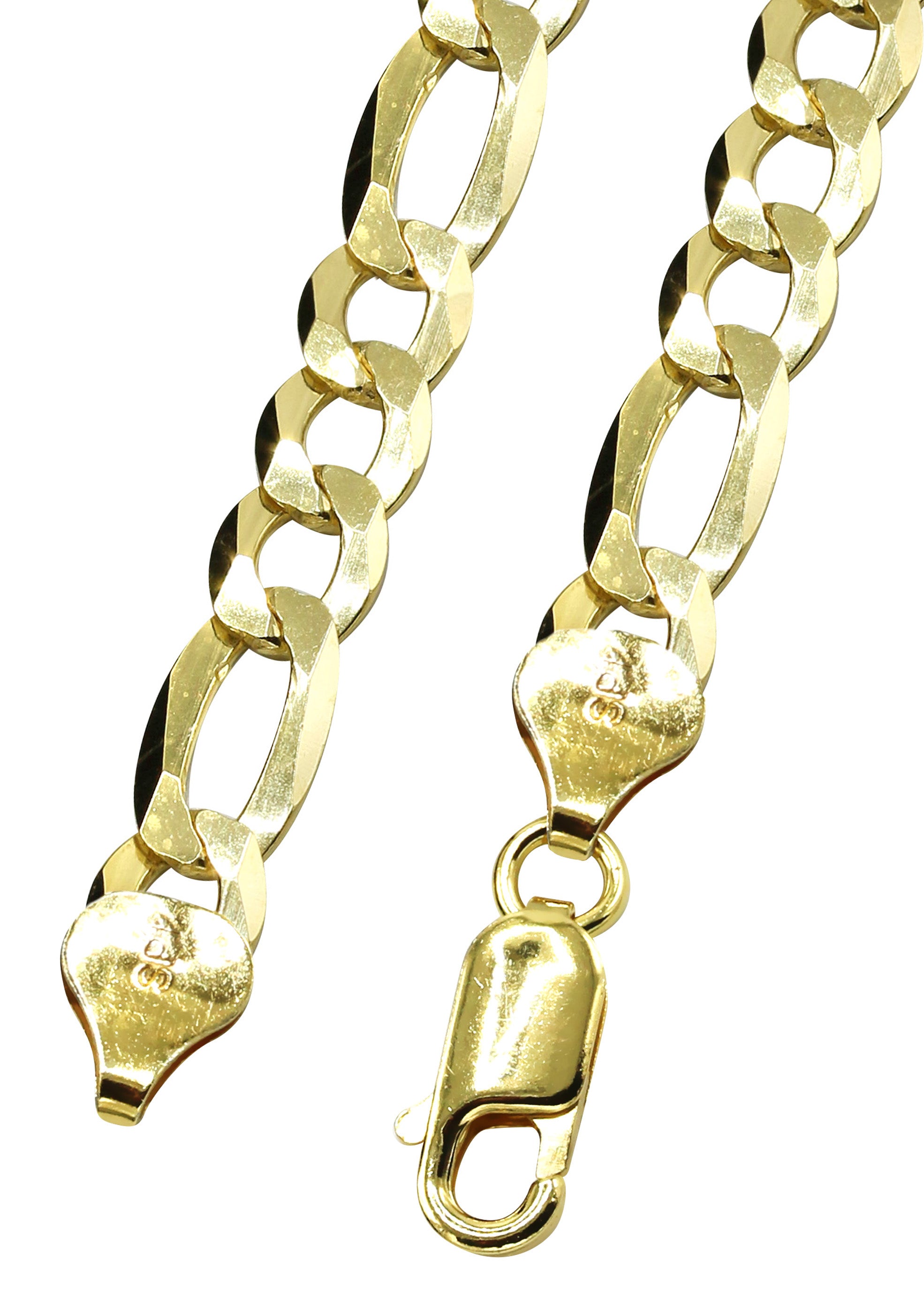 Silver Chain - Mens Gold Chain / Figaro Chain