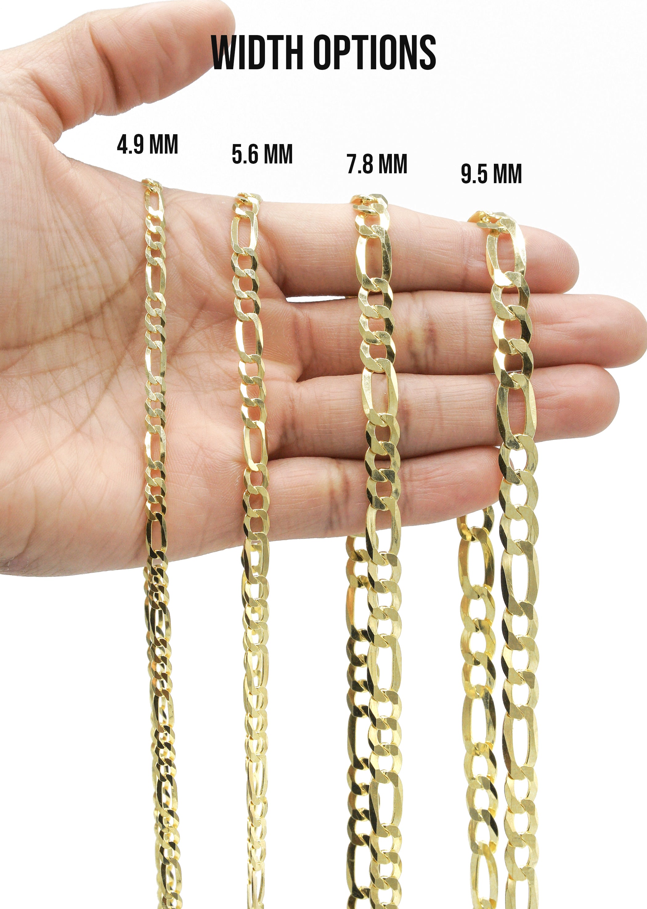 Silver Chain - Mens Gold Chain / Figaro Chain