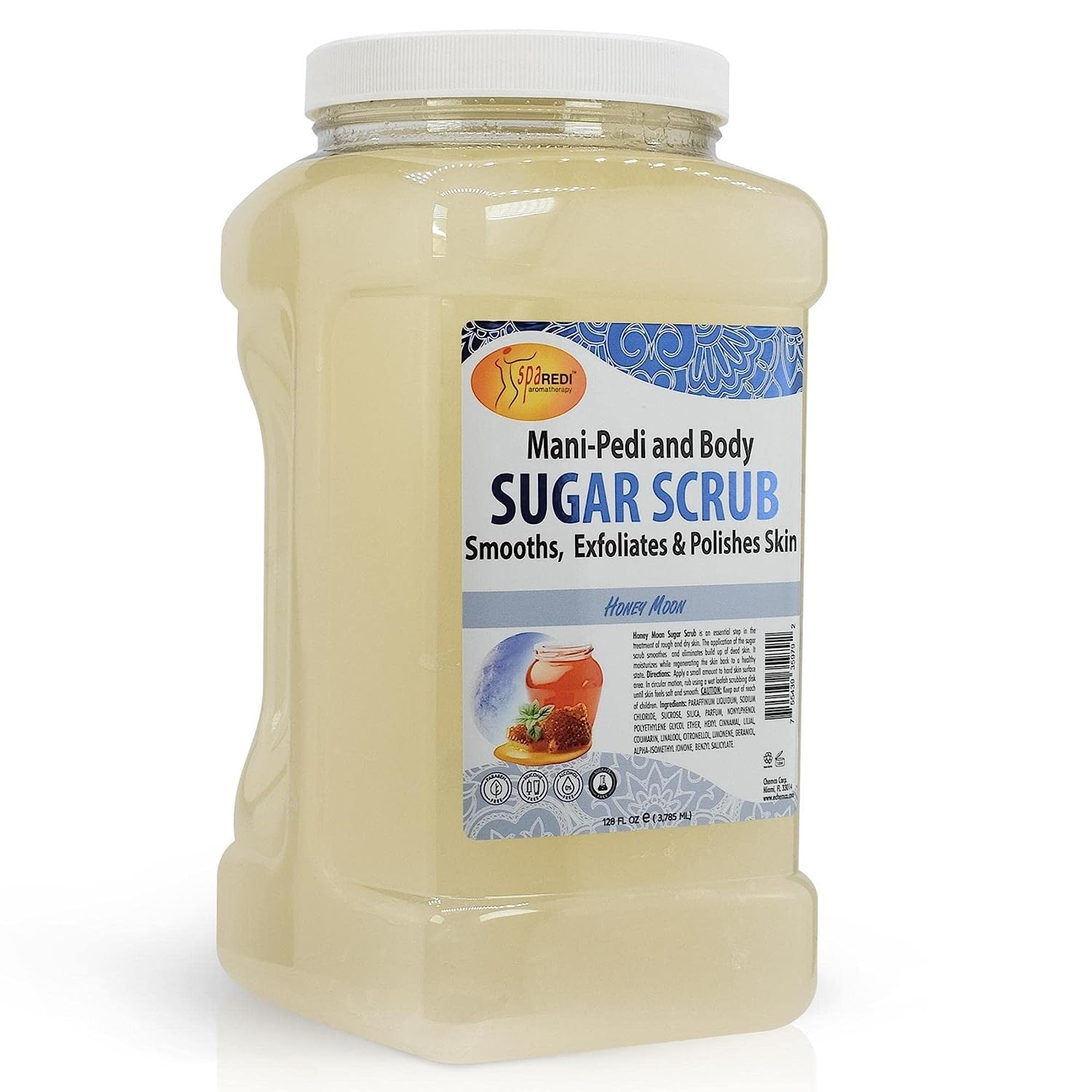 Sugar Scrub Glow Milk & Honey Aroma, 128oz by Spa Redi