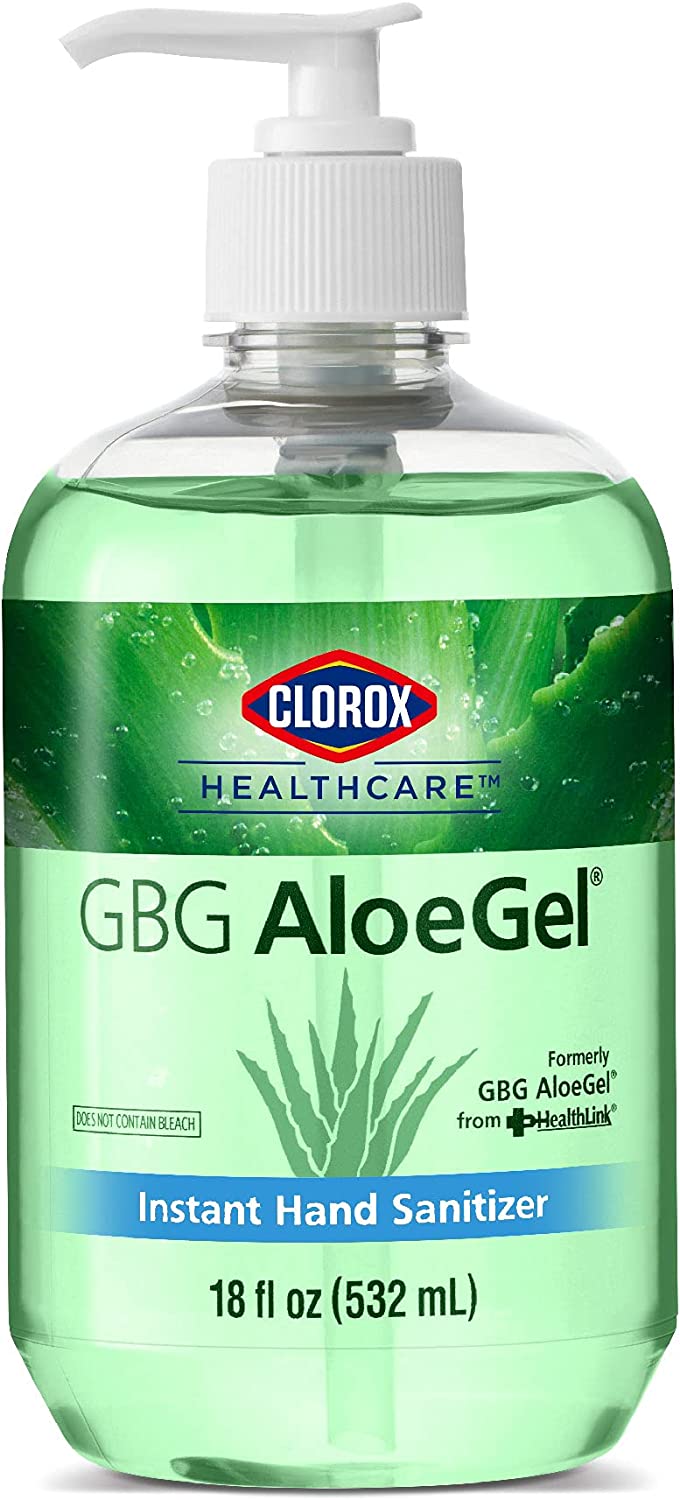 Clorox Healthcare GBG Aloe Gel 7776 - Hand Sanitizer with Aloe, Aloe Scent, Gel, Pump Bottle - 18 oz., One Bottle