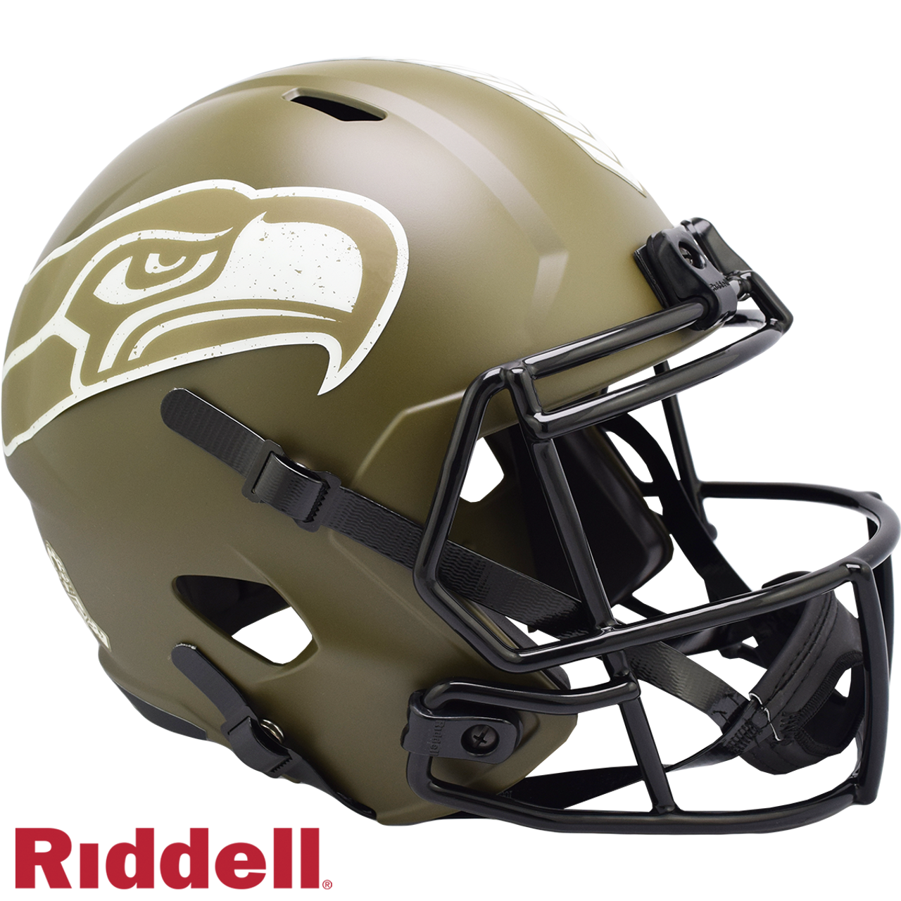 Seattle Seahawks Helmet Riddell Replica Full Size Speed Style Salute To Service