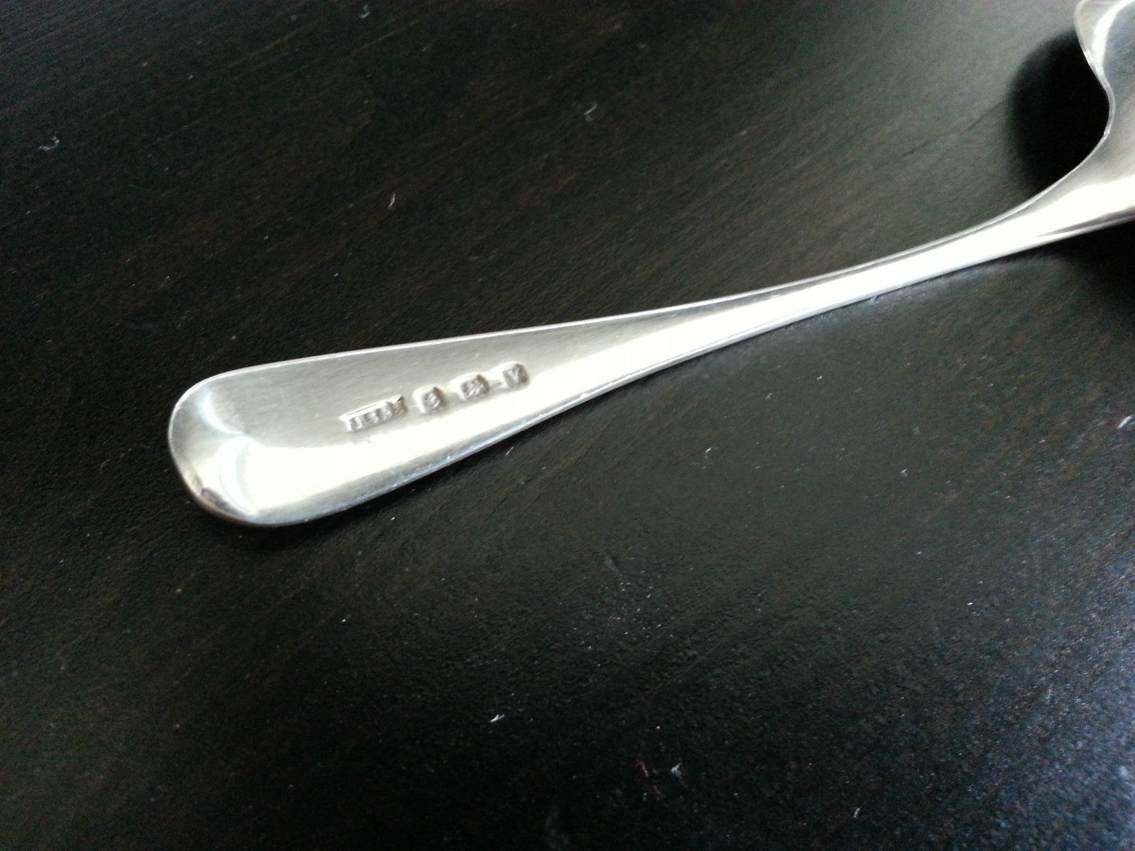 Vintage 1945 solid silver baby spoon Birmingham sterling James