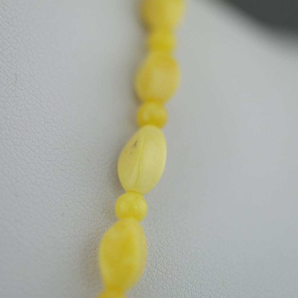 Elegant German Genuine Baltic Amber shaped beads necklace