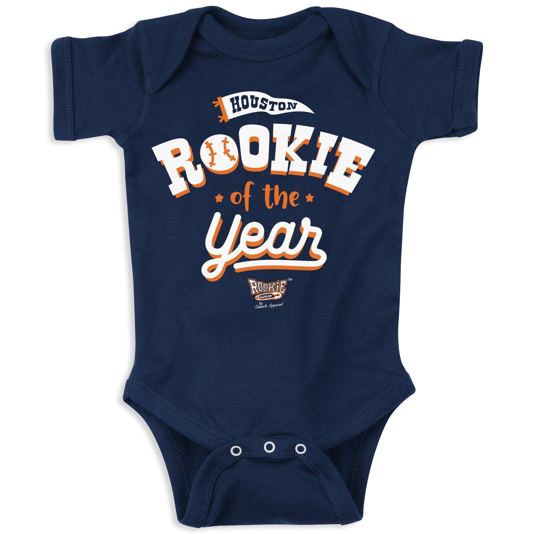 Rookie Of The Year Baby Apparel for HOU Baseball Fans (NB-7T)