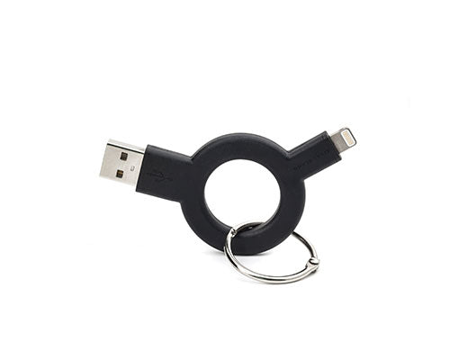 Charge & Sync Keychain - Black