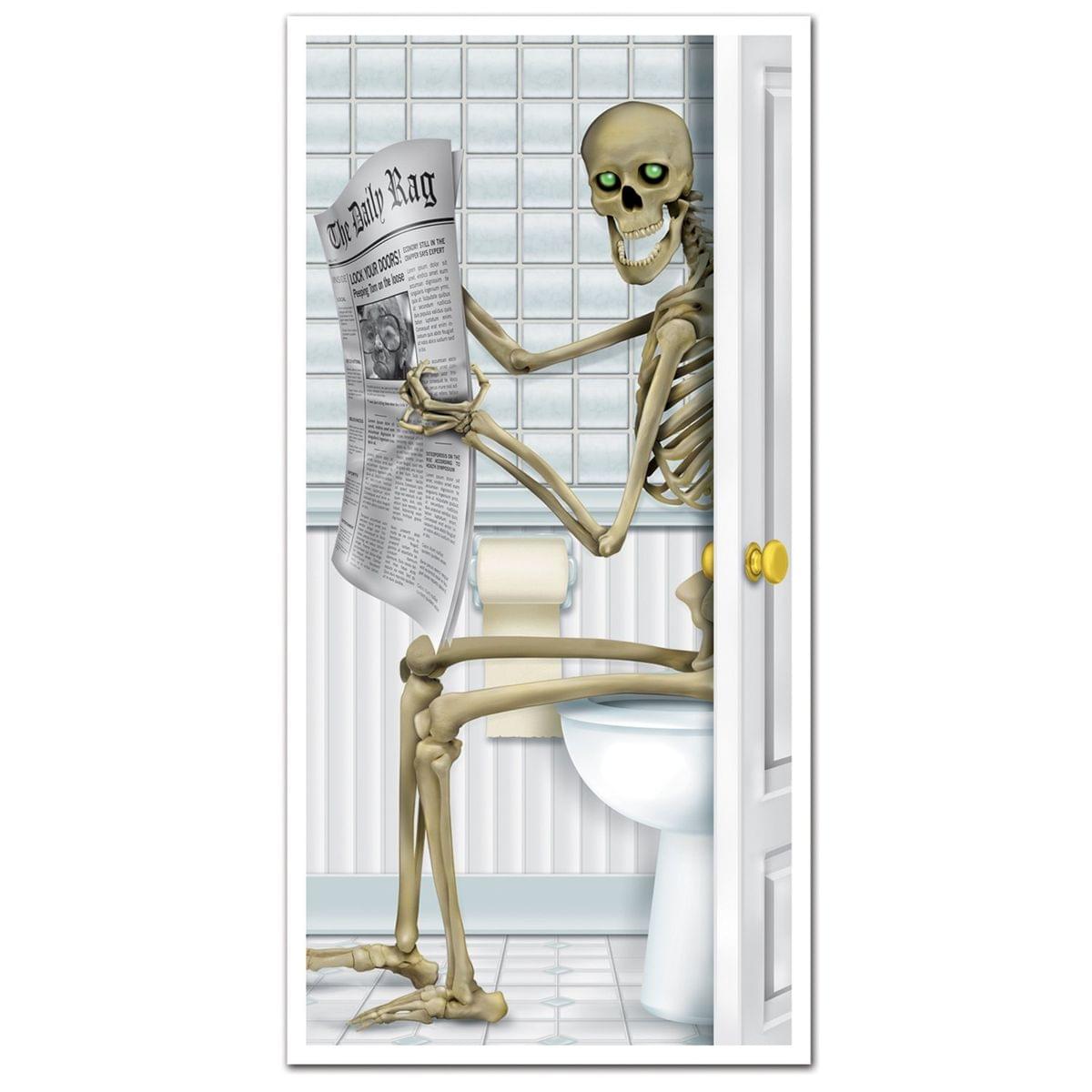 Skeleton Restroom Door Cover