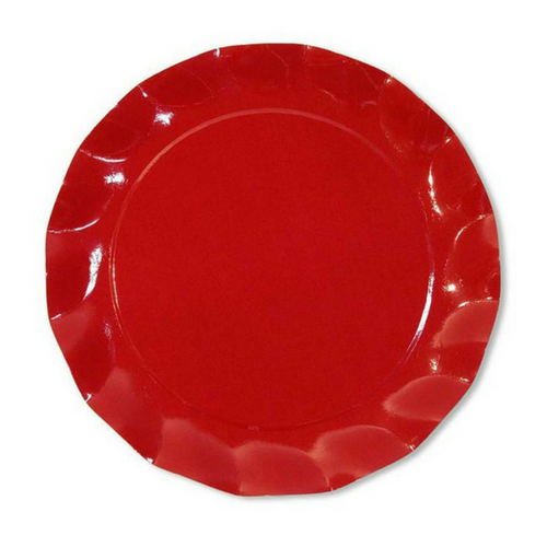 Red Ruffled Plates