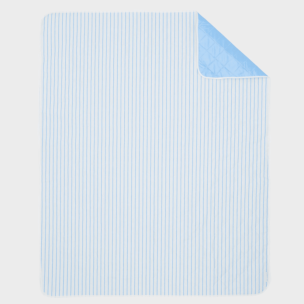 Beach & Picnic Blanket - Le Weekend Mid Blue-Cream