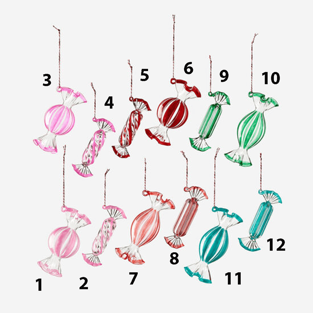 Candy Twist Ornament - 12 Style Options