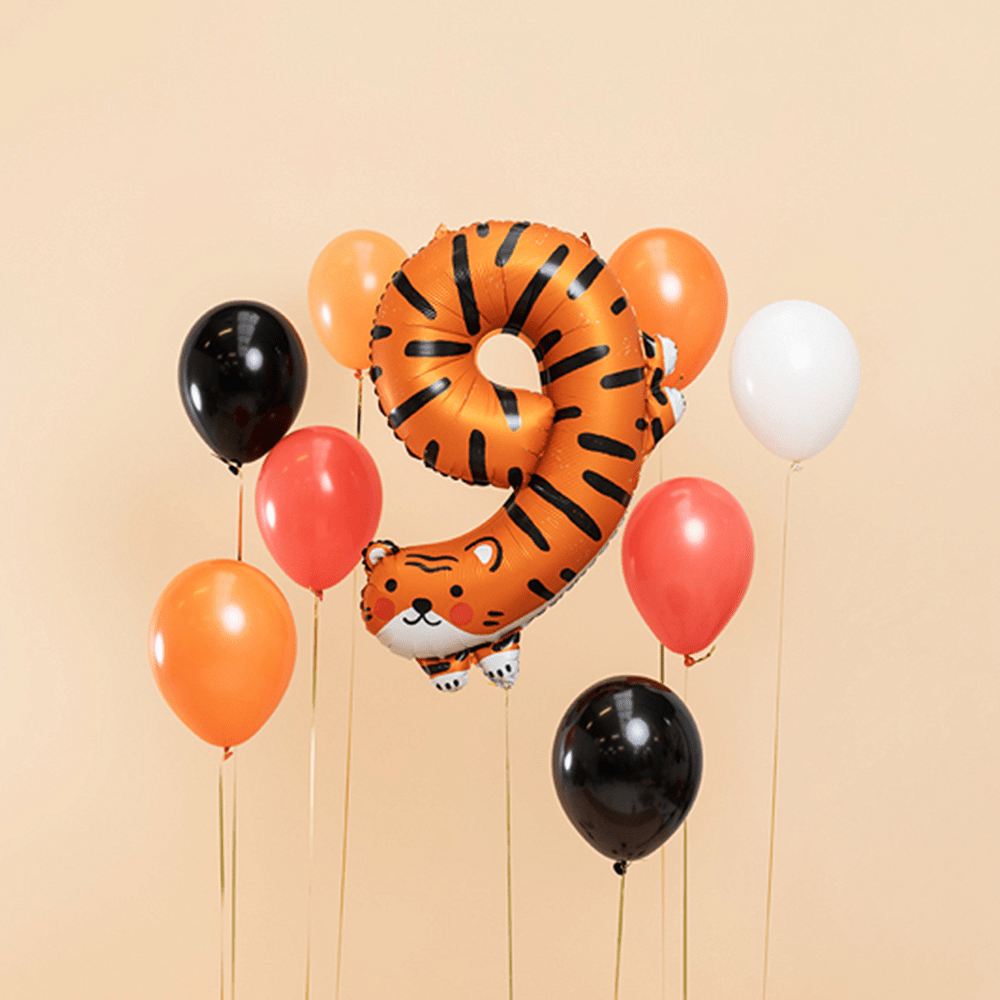 Number 9 Balloon - Tiger