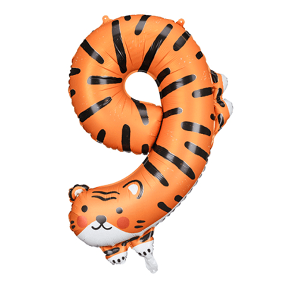 Number 9 Balloon - Tiger