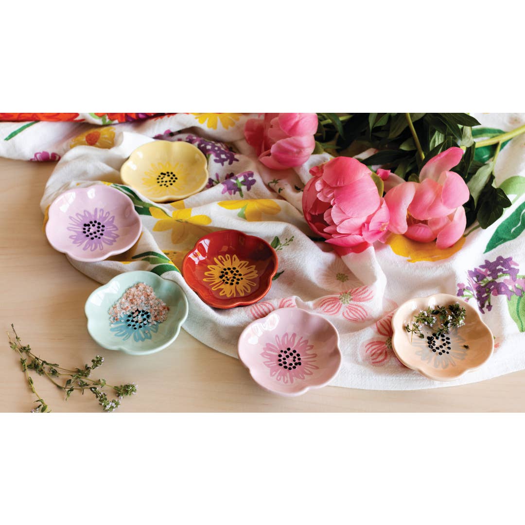 Flower Shaped Pinch Bowl Set of 6