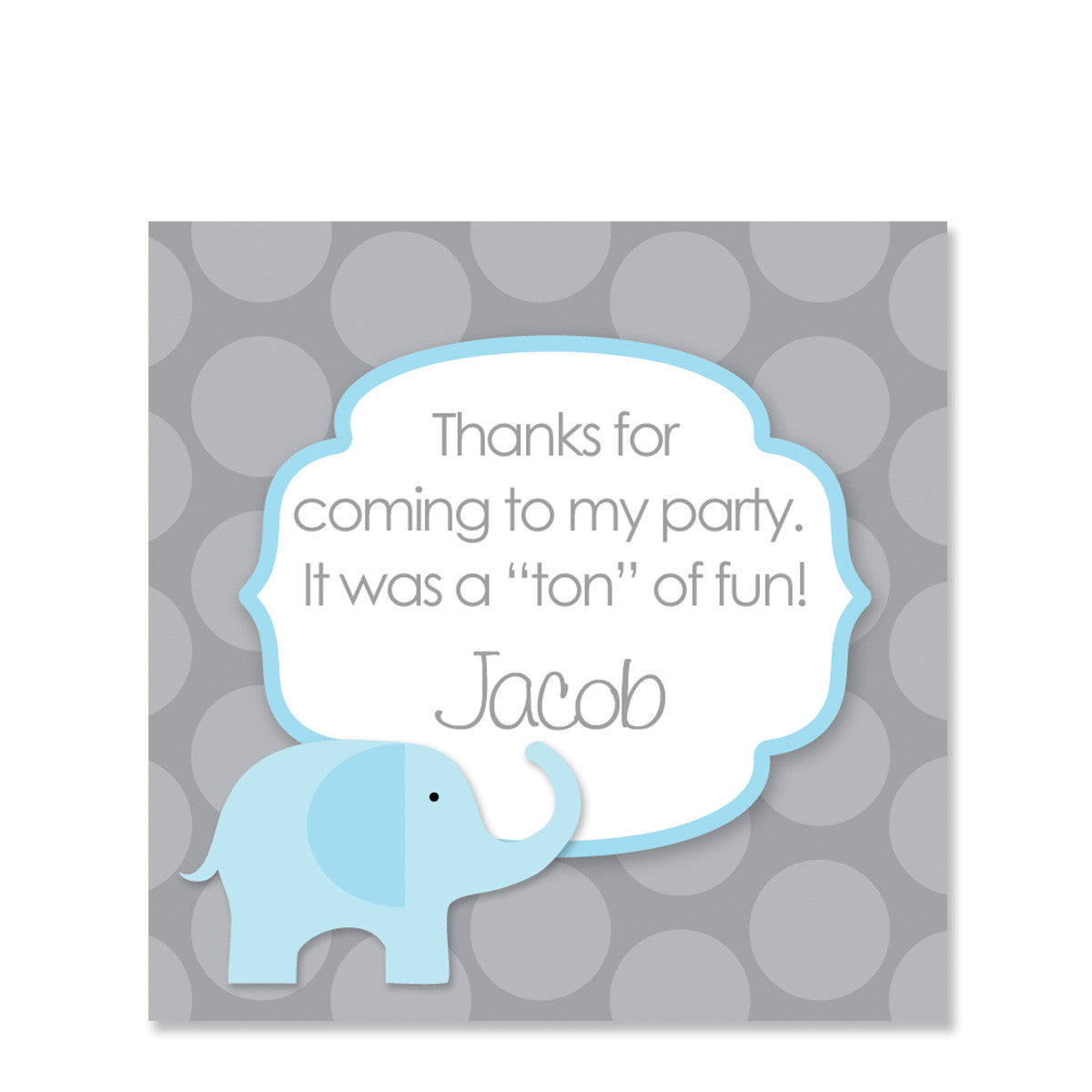 Blue Elephant Stickers