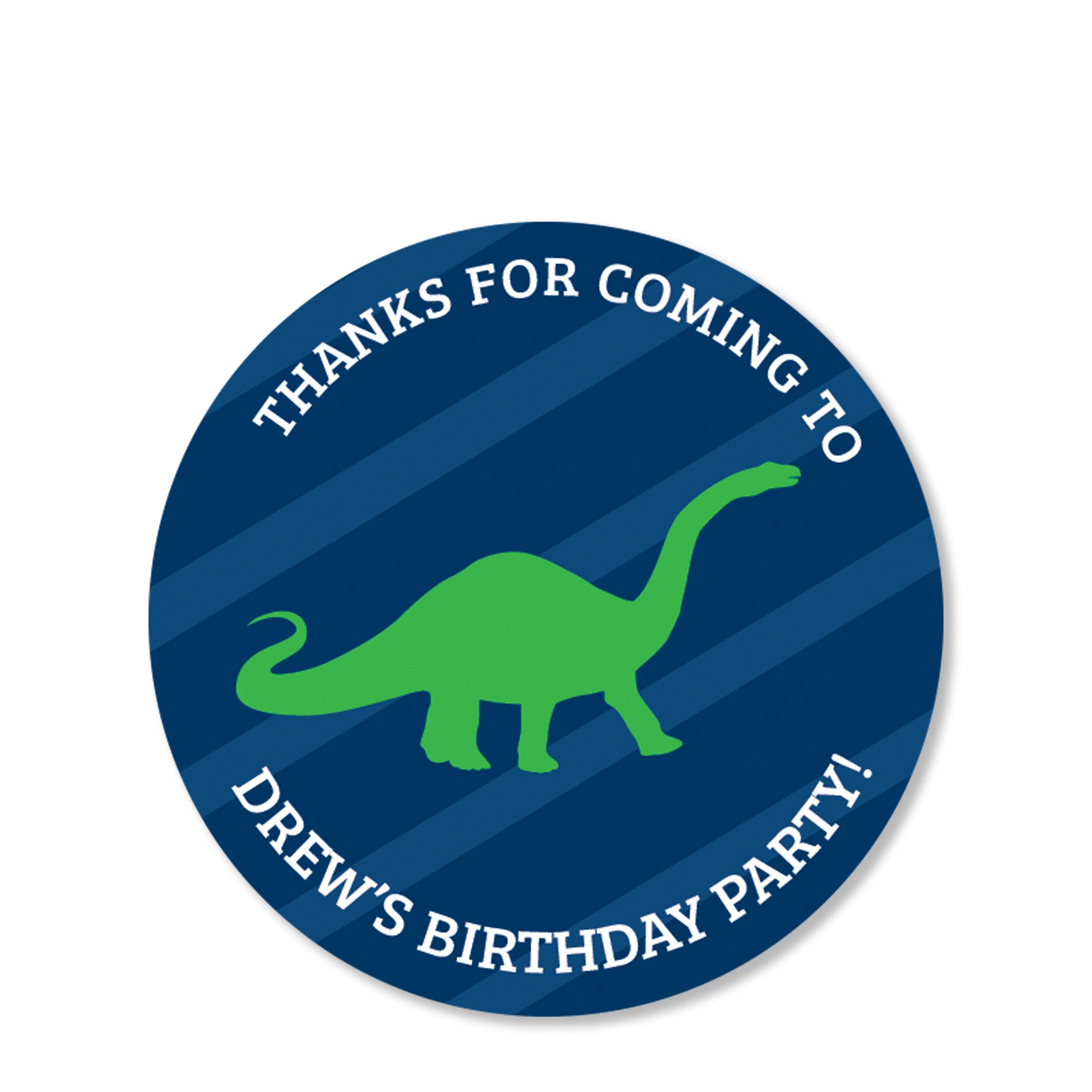 Dinosaur Favor Stickers, Blue