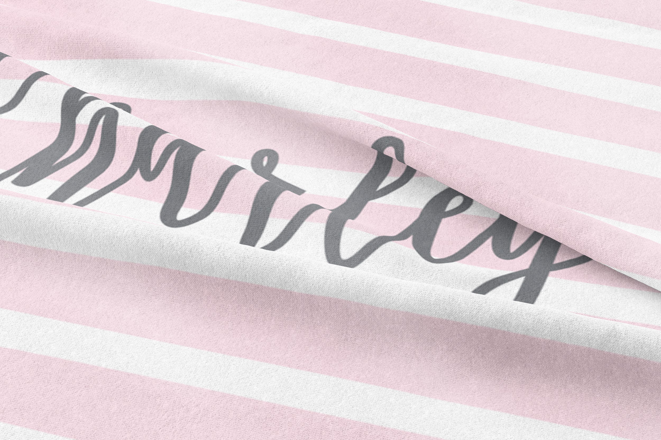 Striped Personalized Crib Sheet