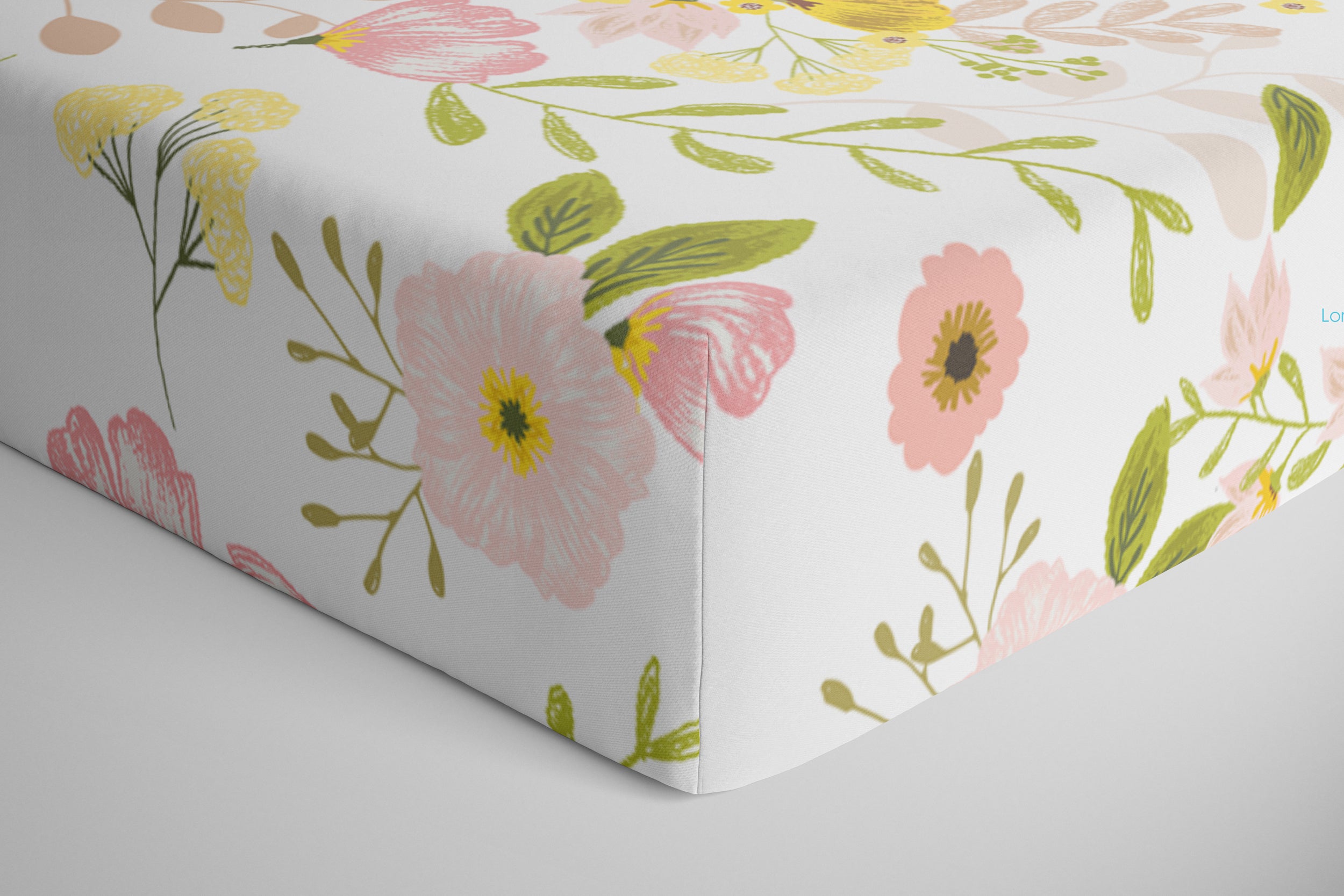 Blossom Personalized Crib Sheet