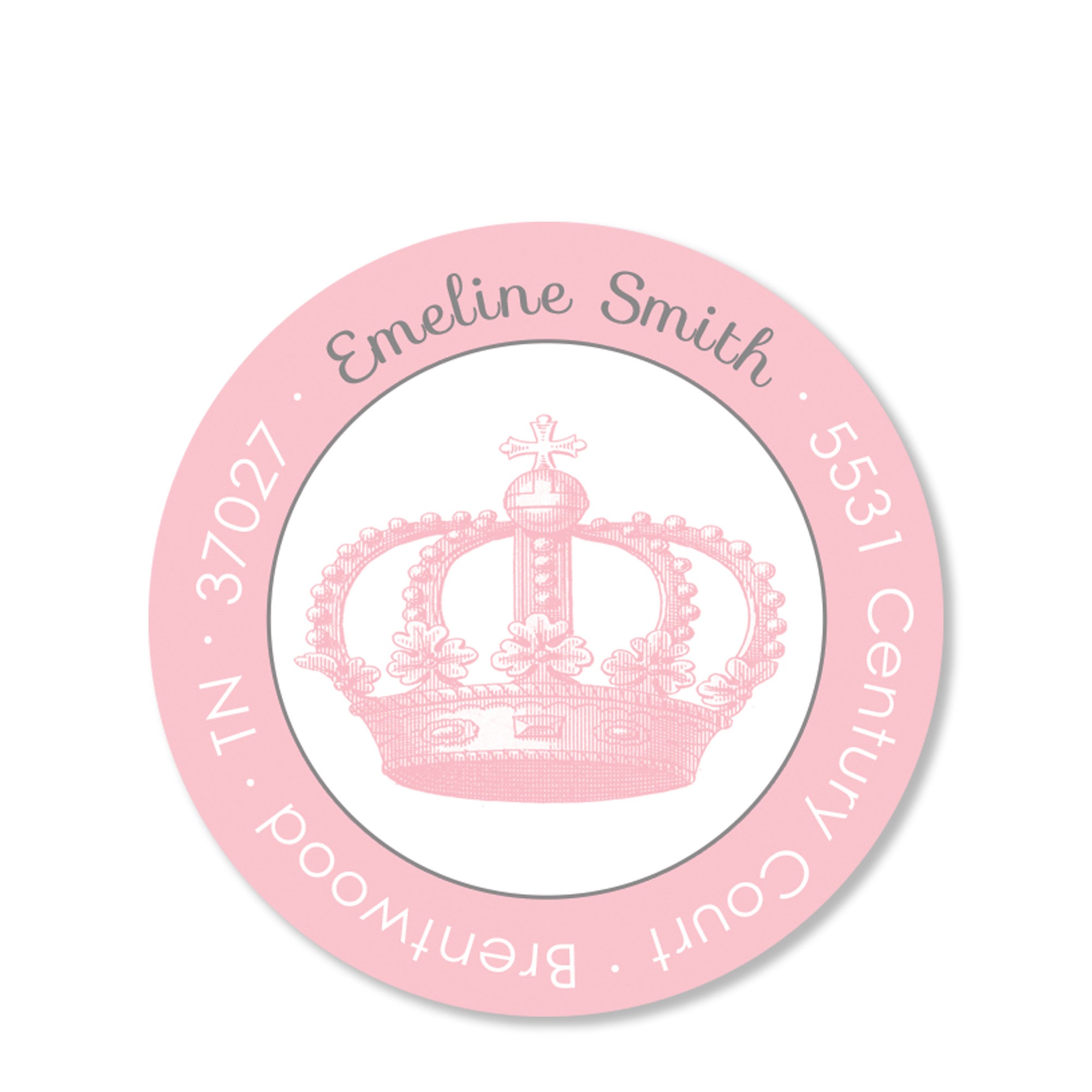 Vintage Princess Party Return Address Stickers