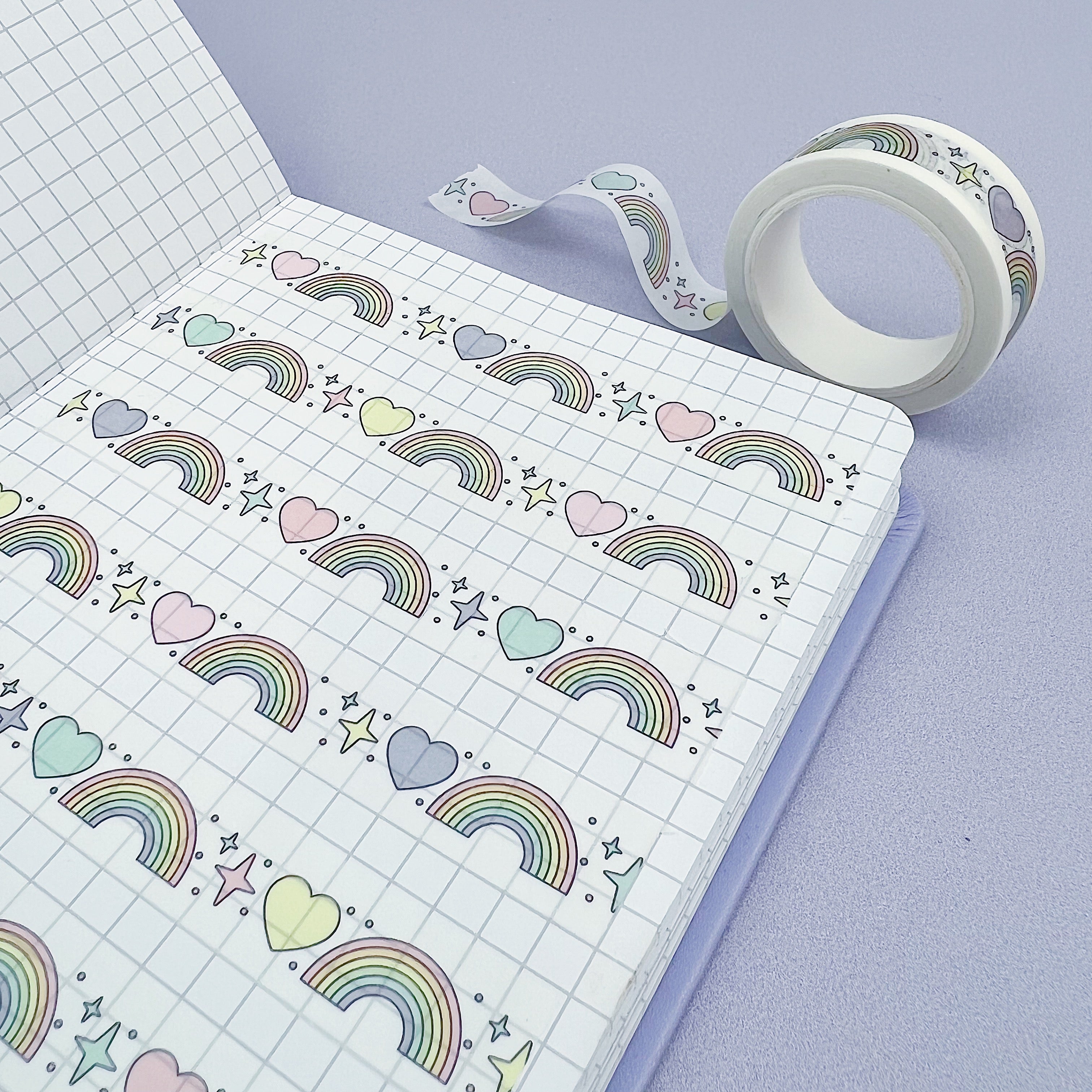 Rainbow + Stars + Hearts Washi Tape | 15MM