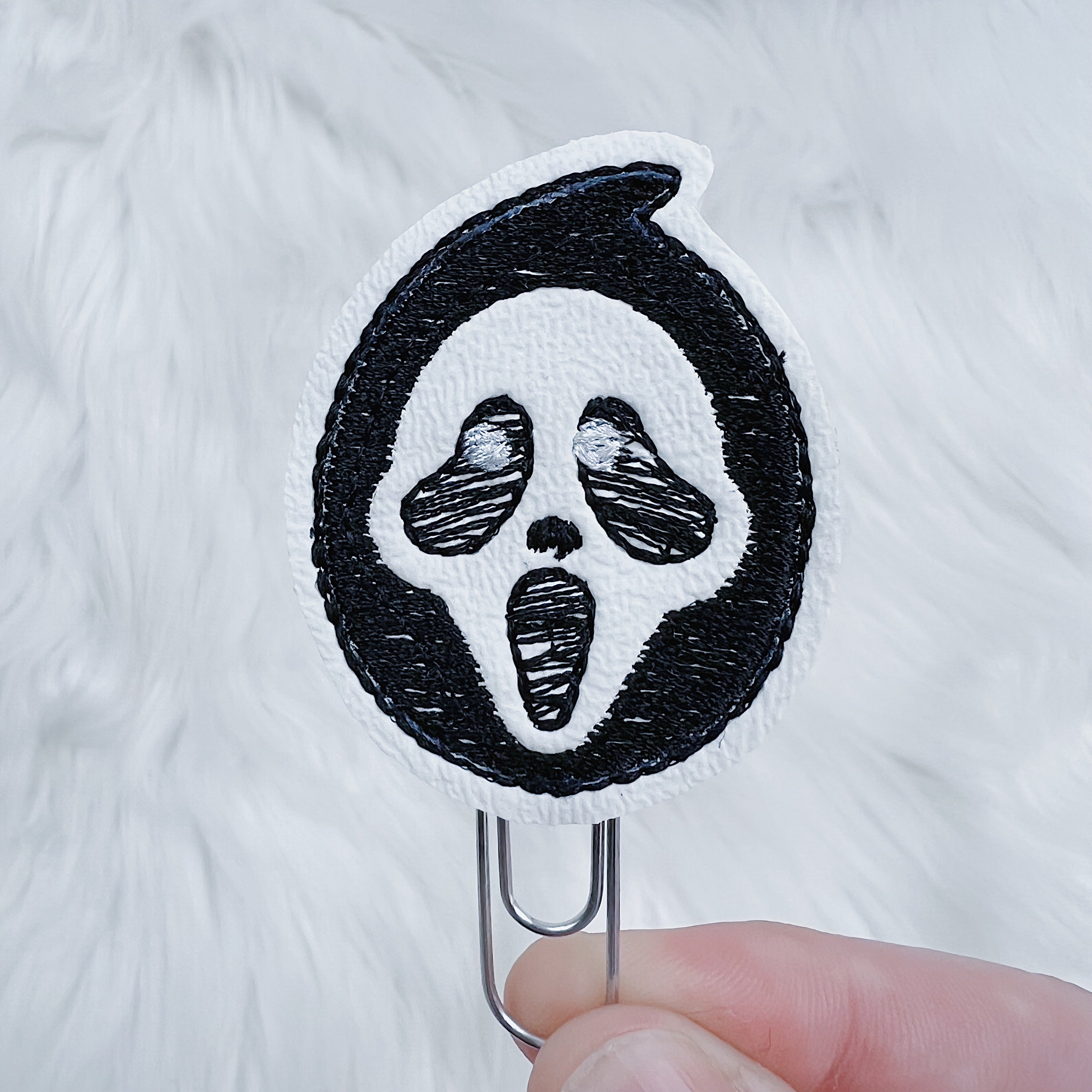 Cutie Ghost Face Feltie Planner Clip