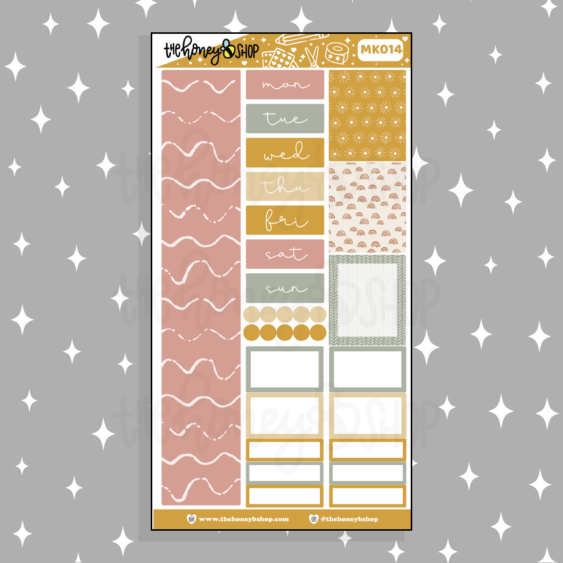 Boho BEE6 Monthly Kit | Fits BEE6 TRP Planner