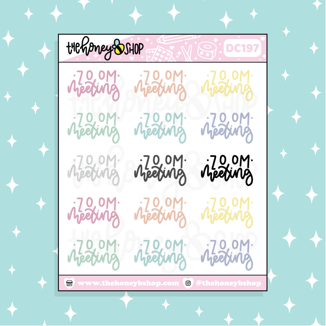 Zoom Meeting Doodle Planner Sticker