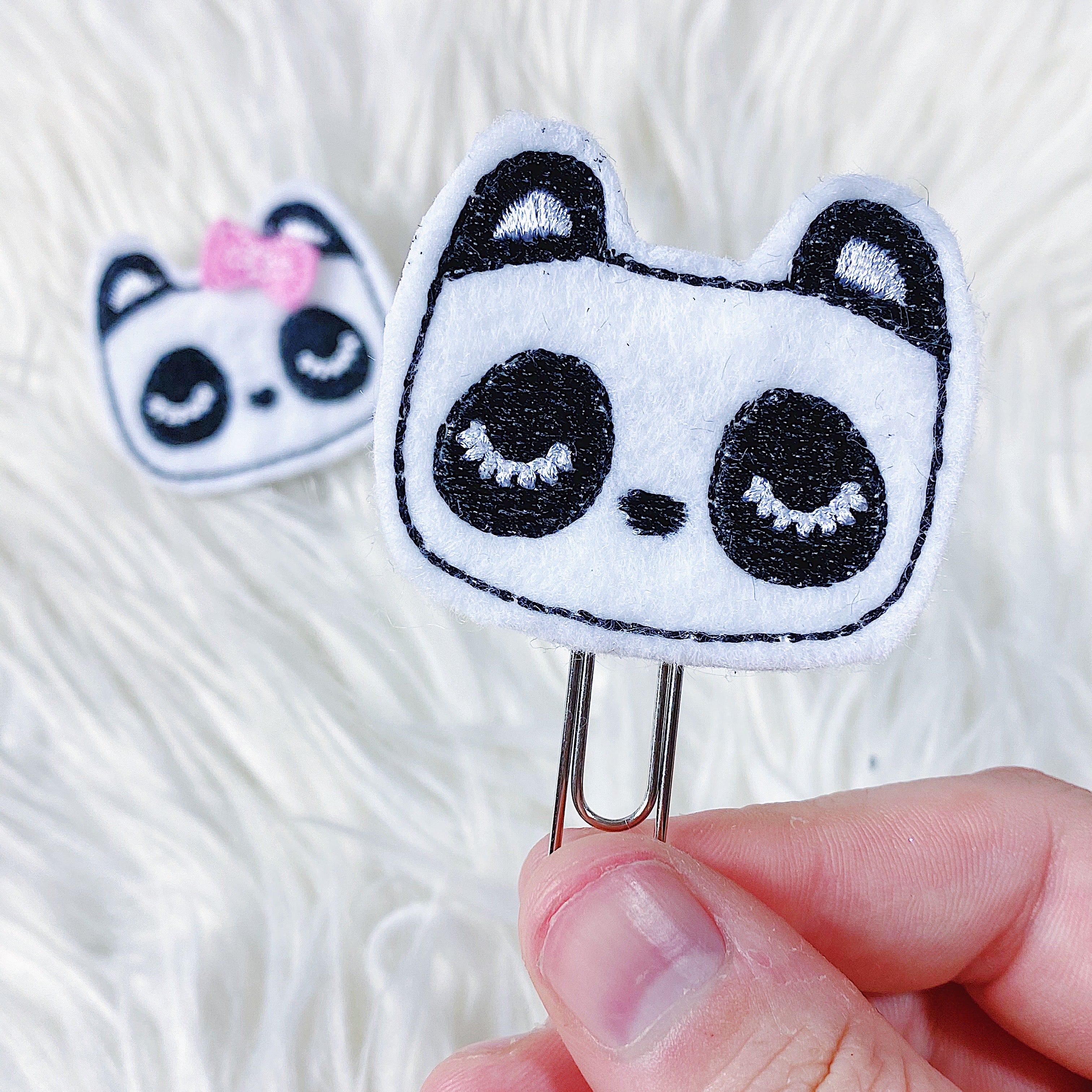 Panda Feltie Planner Clip