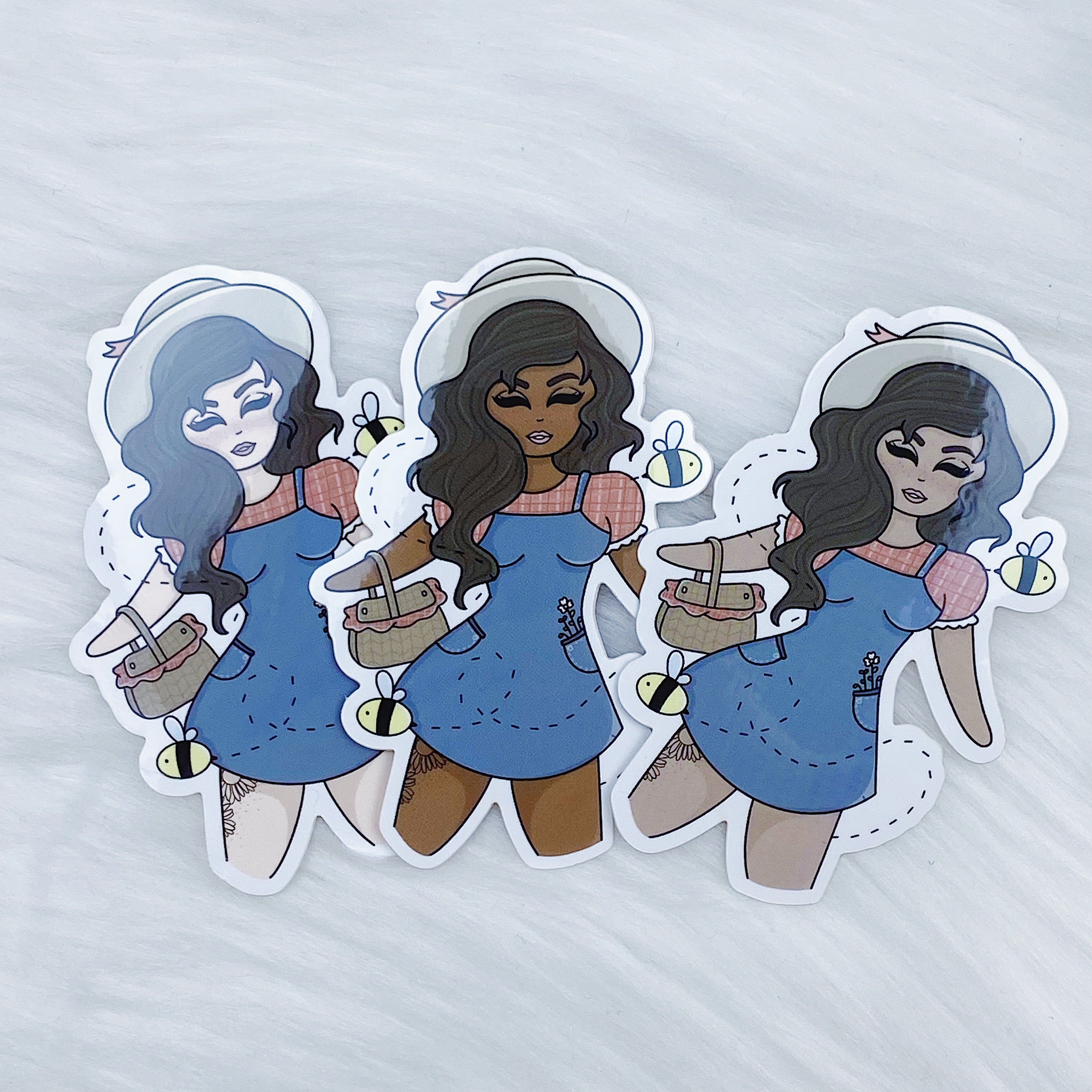 Picnic Babe Vinyl Die Cut | Choose your Skin Tone!