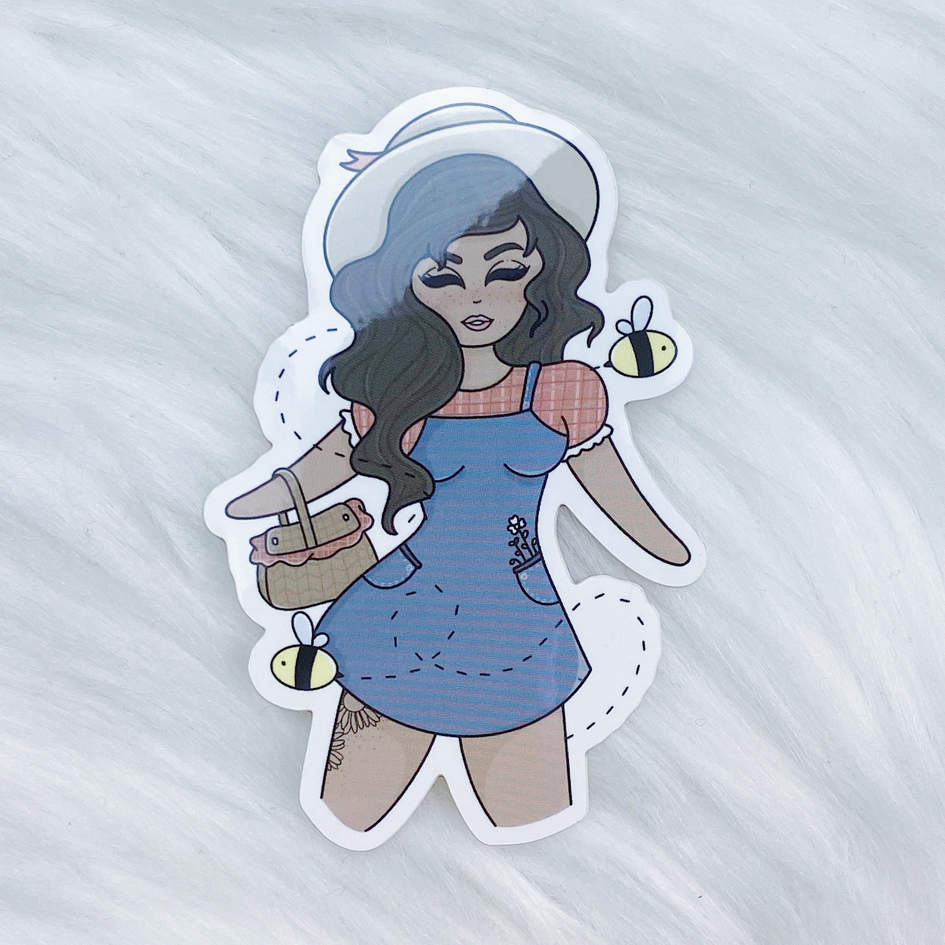 Picnic Babe Vinyl Die Cut | Choose your Skin Tone!