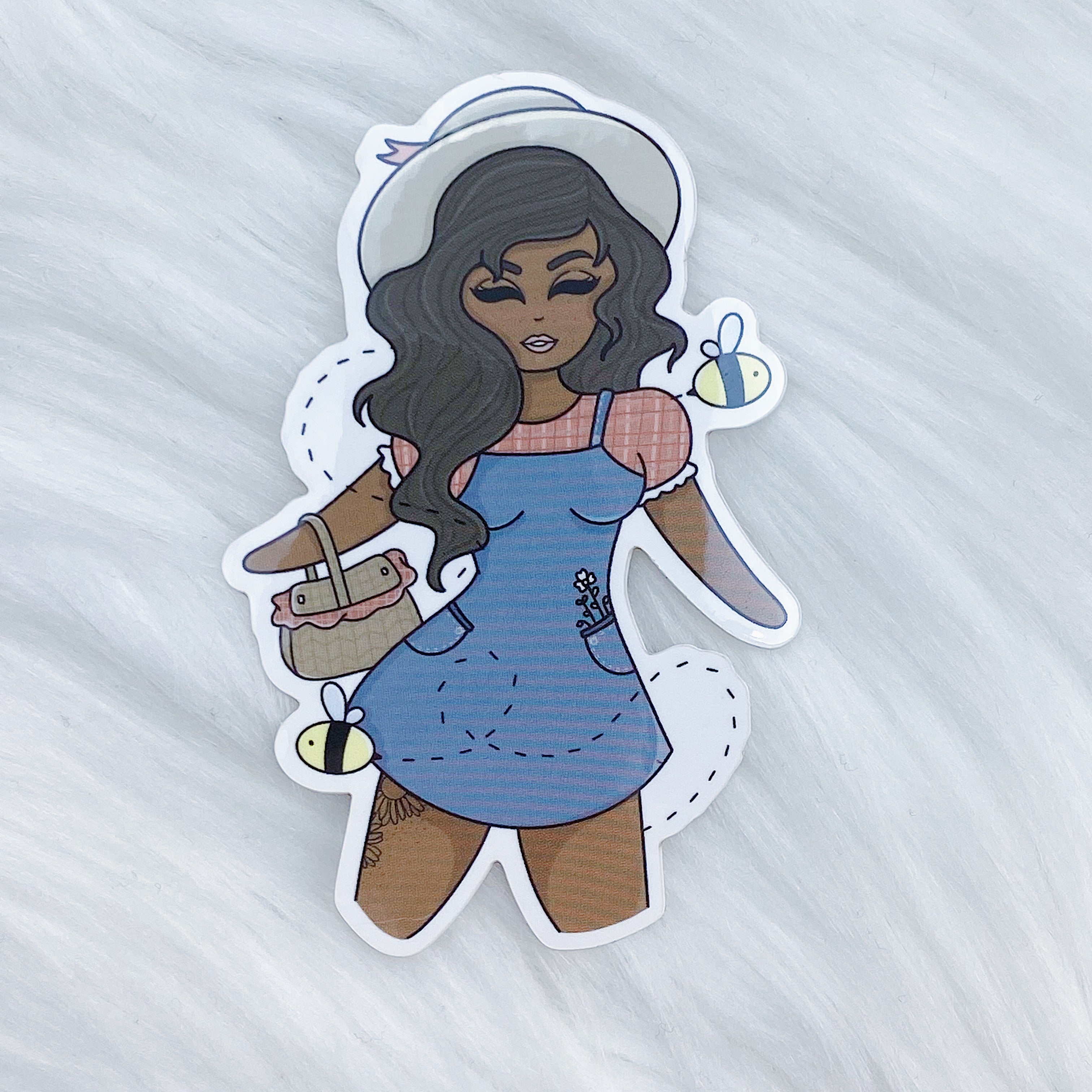 Picnic Babe Vinyl Die Cut | Choose your Skin Tone!