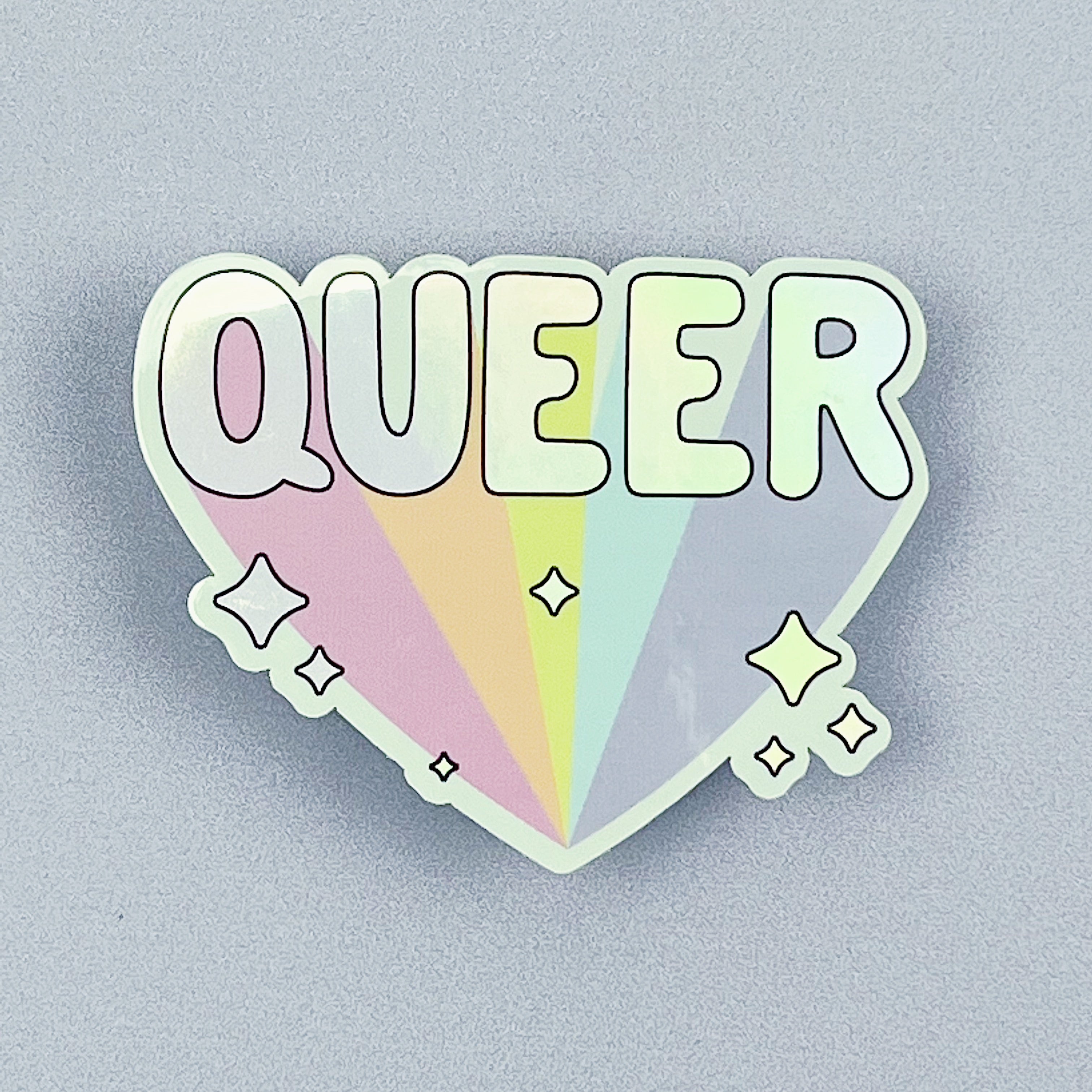 Queer Vinyl Sticker Die Cut | Holographic Foil