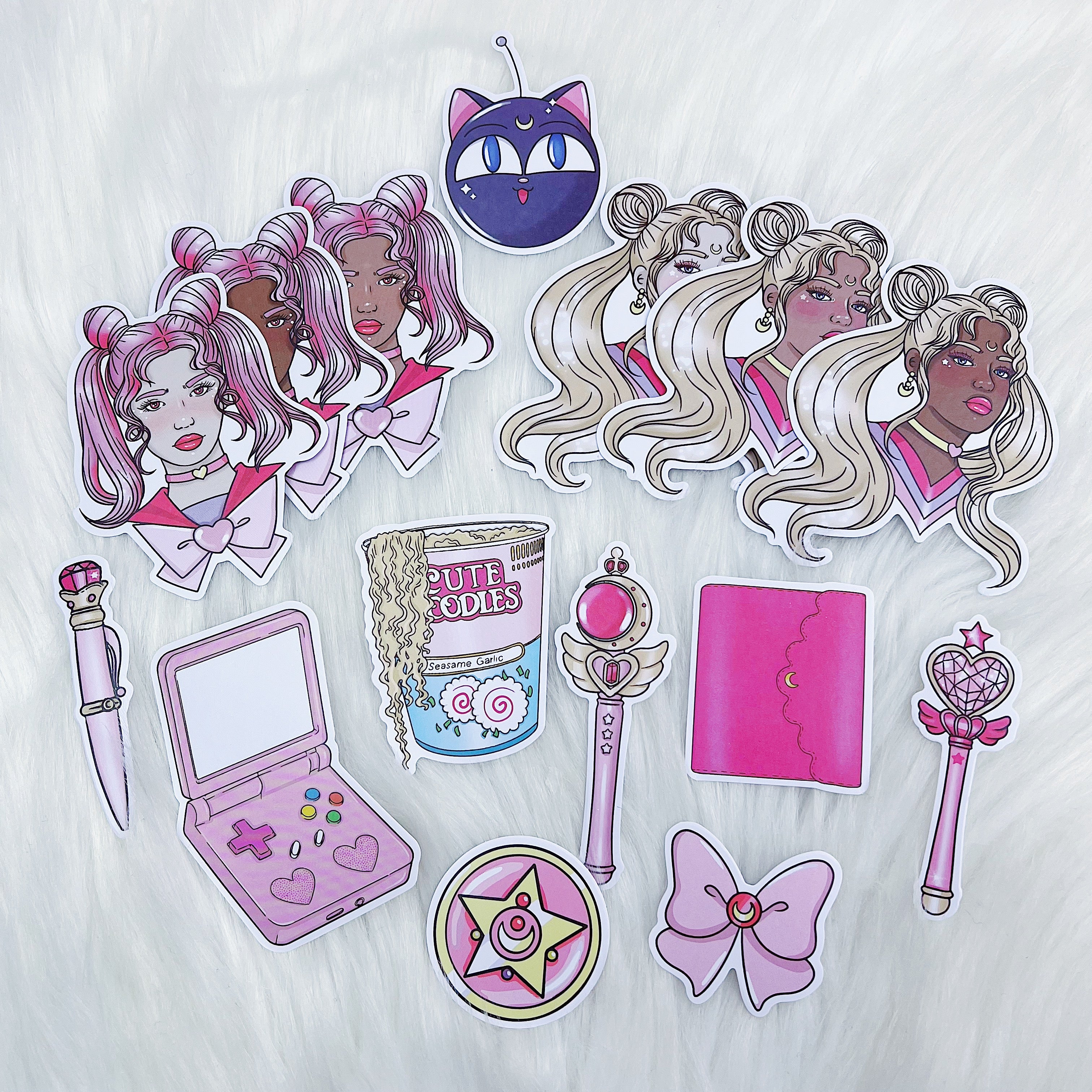 Moon Prism Sticker Die Cut Pack | ALL Skin Tones Included!