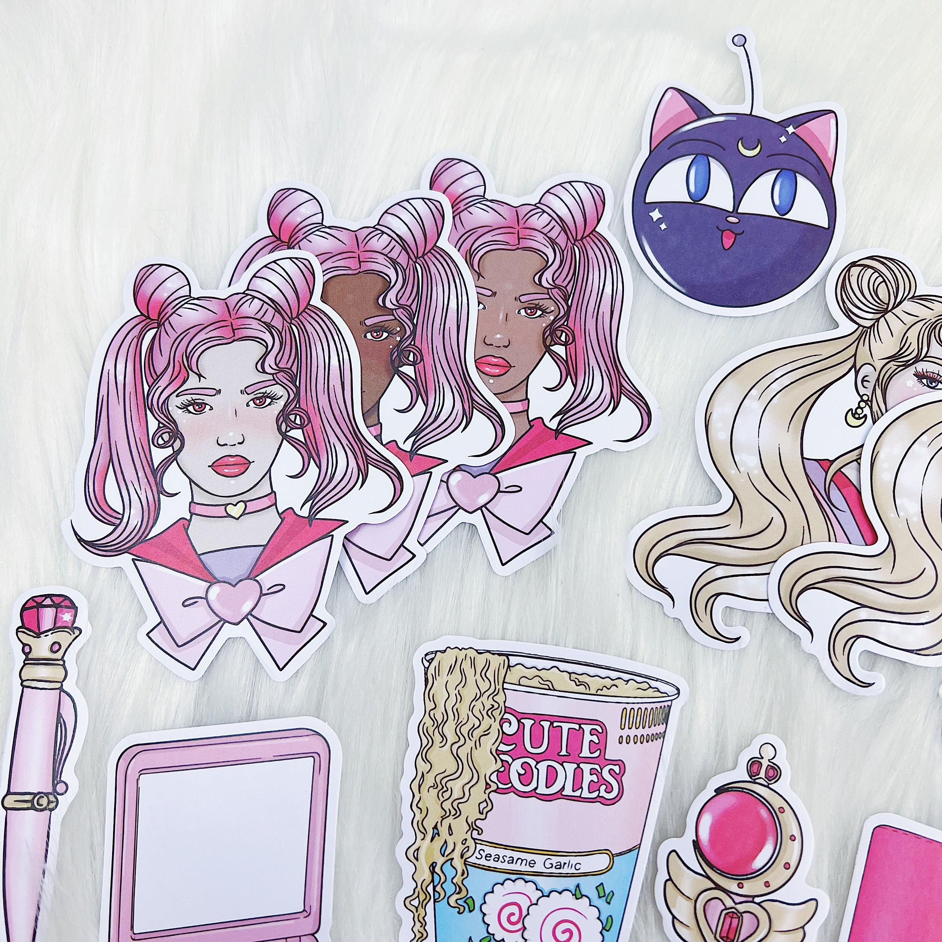 Moon Prism Sticker Die Cut Pack | ALL Skin Tones Included!