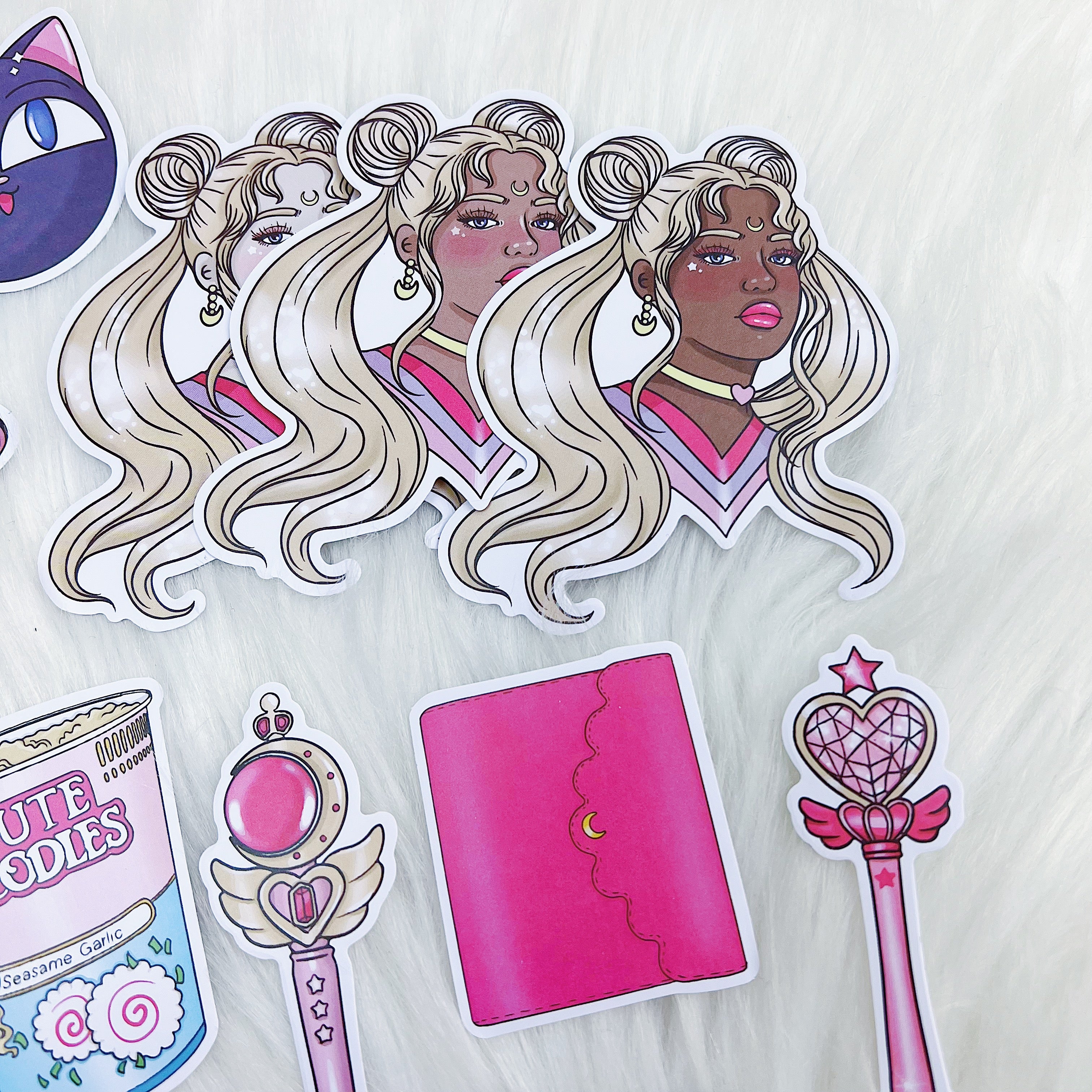 Moon Prism Sticker Die Cut Pack | ALL Skin Tones Included!