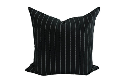 Black and white striped euro pillow