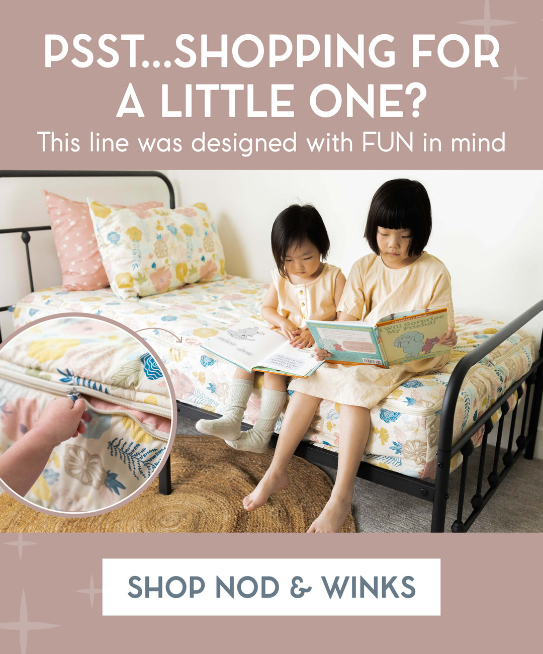 Nod and Winks Zipper Bedding for Kids
