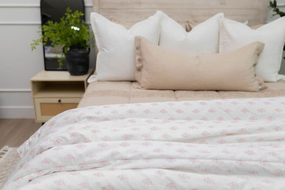 white and pink blanket