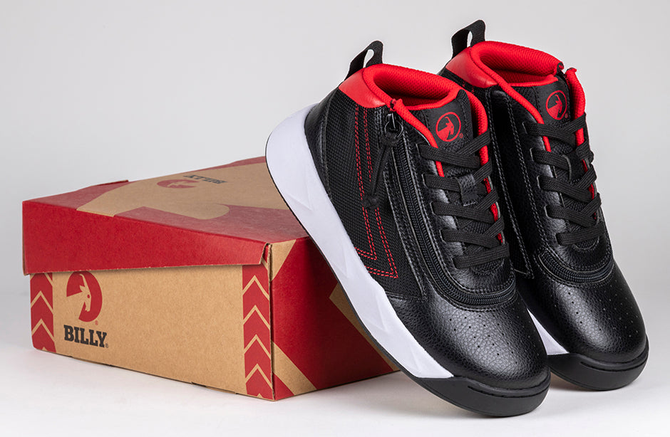 SALE - Black/Red BILLY Sport Hoop Athletic Sneakers