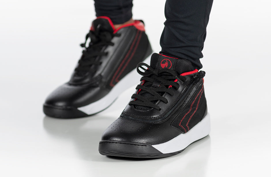 SALE - Black/Red BILLY Sport Hoop Athletic Sneakers