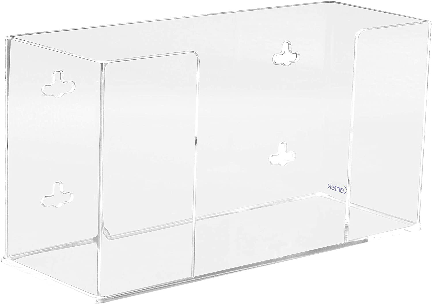 Kantek Acrylic Glove Dispenser, Single Box Capacity, 10.3-Inch Wide x 3.8-Inch Deep x 5.3-Inch High, Clear (AH110)