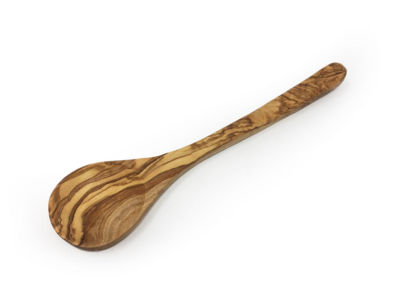 AramediA Olive Wood Spoon Round Handle Decorative And Cooking Utensil Handmade and Hand carved By Artisans (8