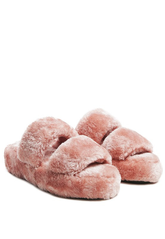 Smoothie Fuzzy Fur Cosy Slippers Sandals