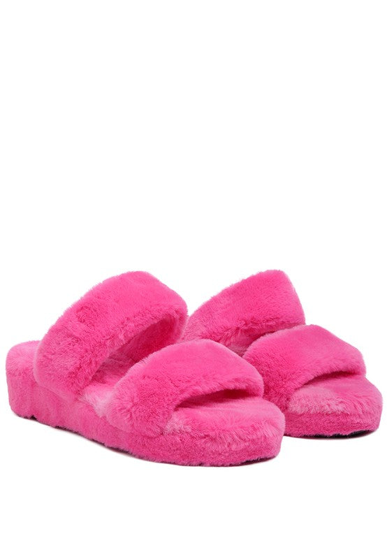 Smoothie Fuzzy Fur Cosy Slippers Sandals