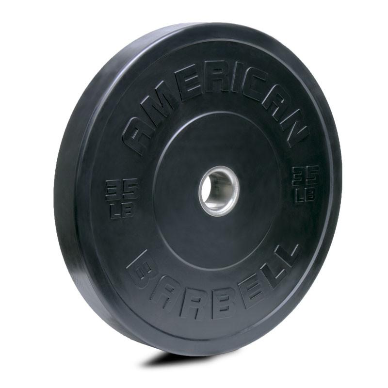 American Barbell Sport Rubber BLACK Bumper Plates (lbs)