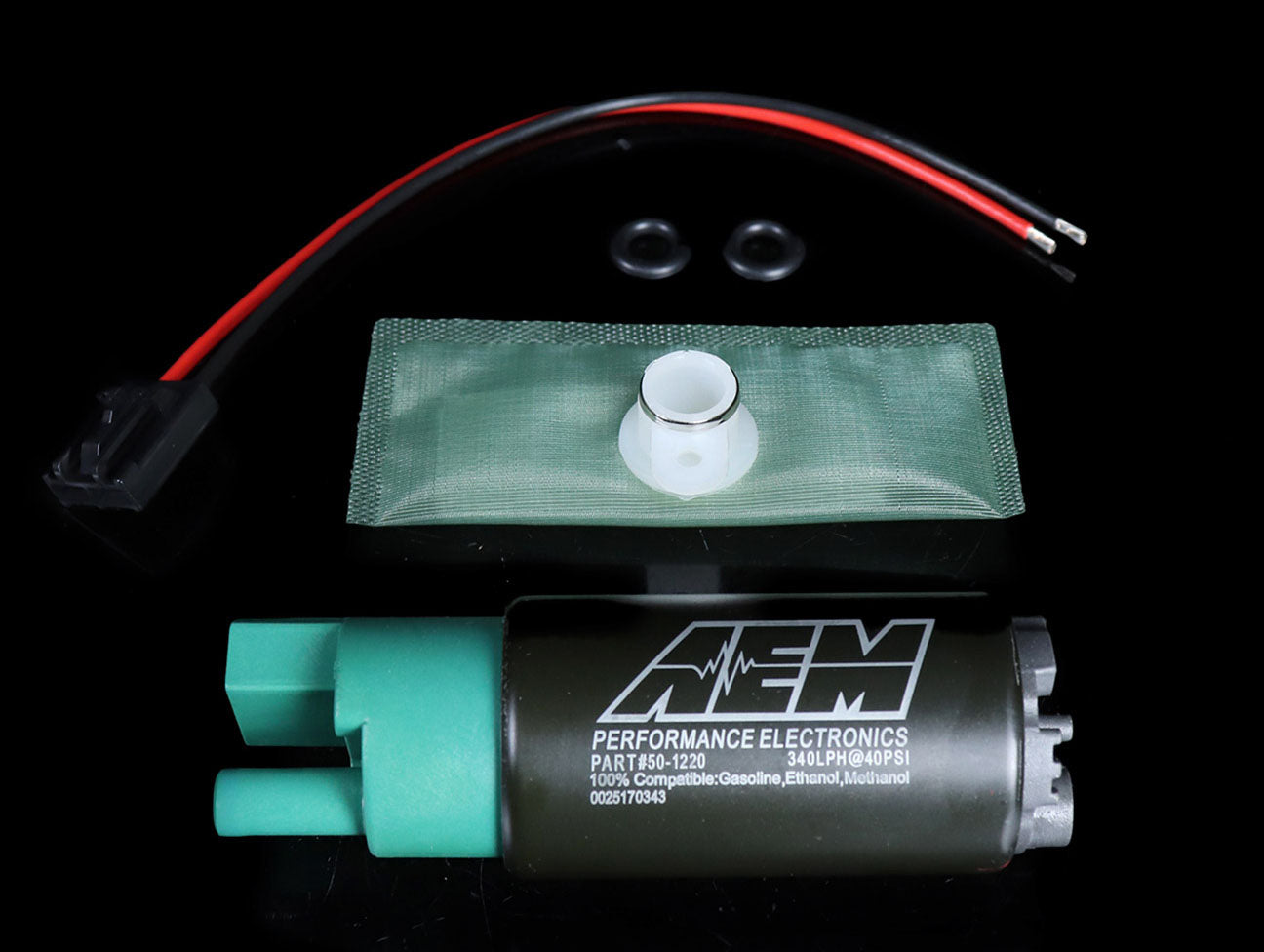  AEM E85 High Flow In-Tank Fuel Pump (65mm W/Hooks Offset Inlet) - Universal 