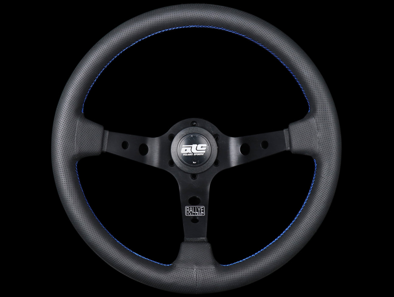  ATC Sprint Rallye Steering Wheel - 330MM Blue Stitch 