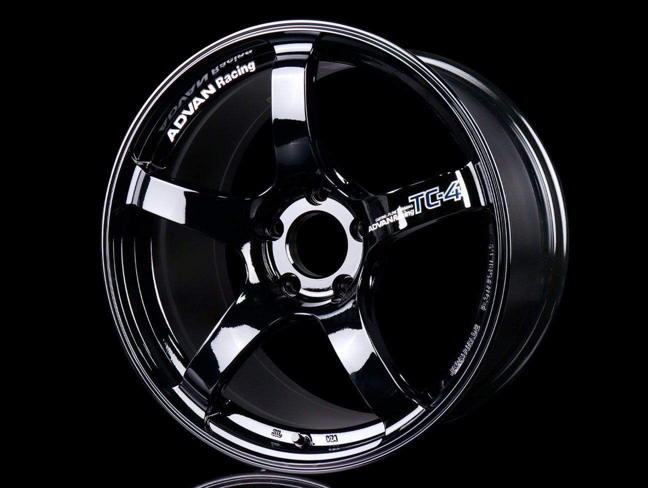  Advan Racing TC4 Wheels - Gloss Black / 18x9.5 / 5x114 / +35 