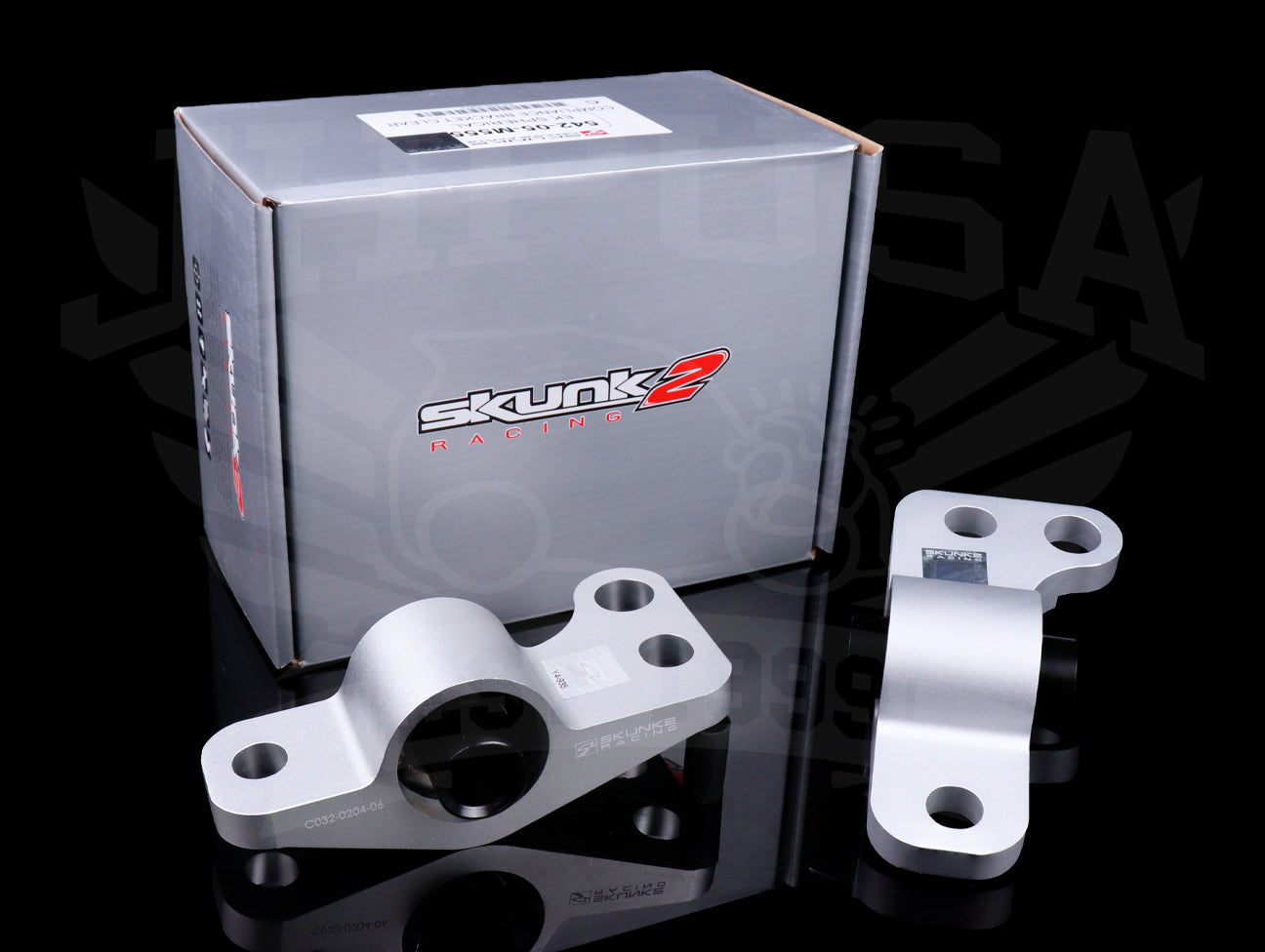  Skunk2 Spherical Billet Front Compliance Brackets - 96-00 Civic - Clear 