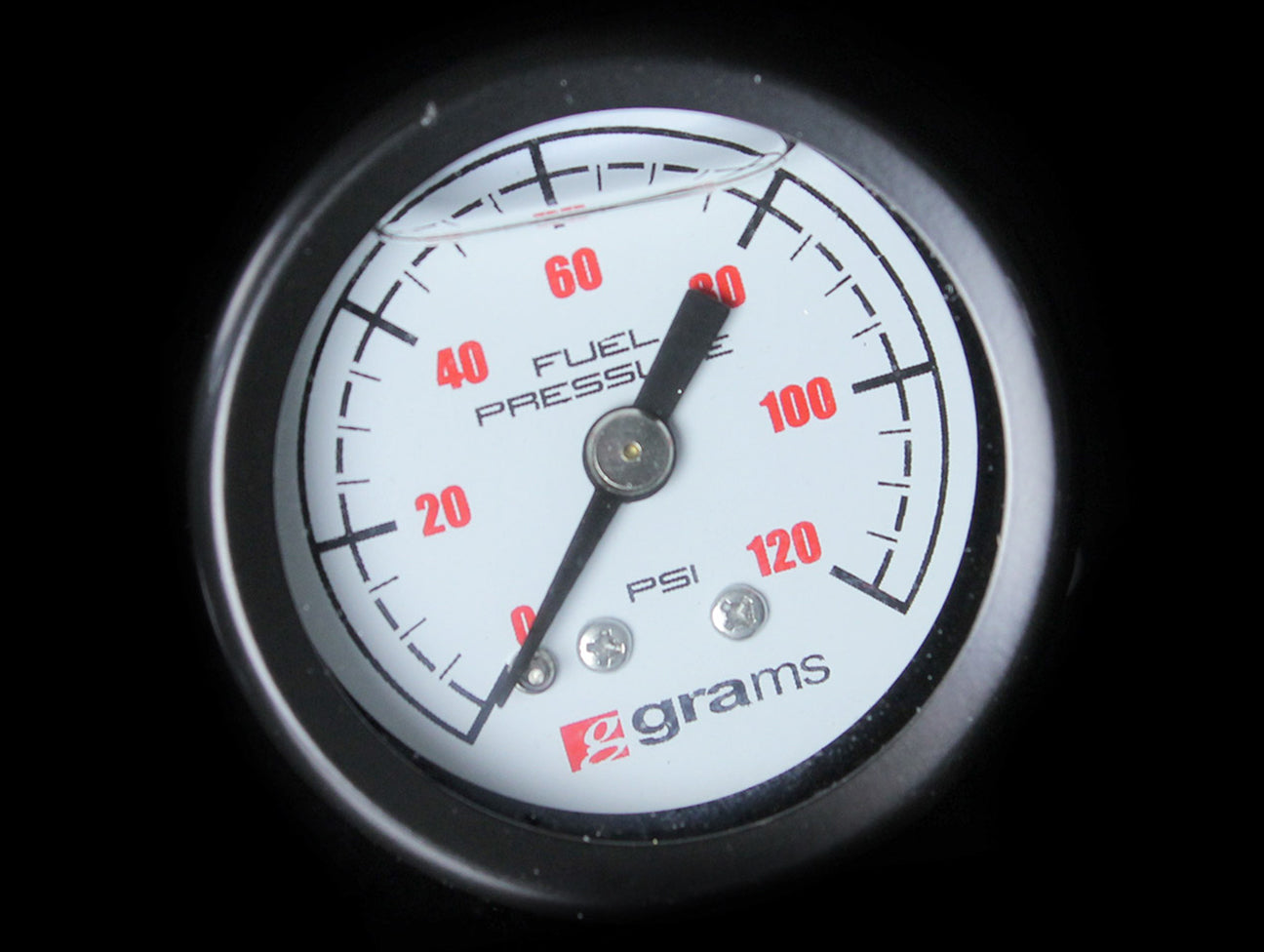  Grams Liquid Filled Fuel Pressure Gauge (White Face) - 0-120psi 